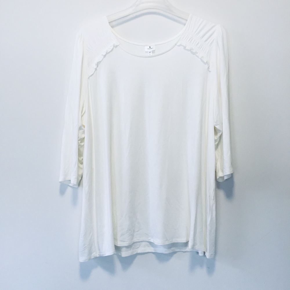 3/4 Sleeve Ivory Tee